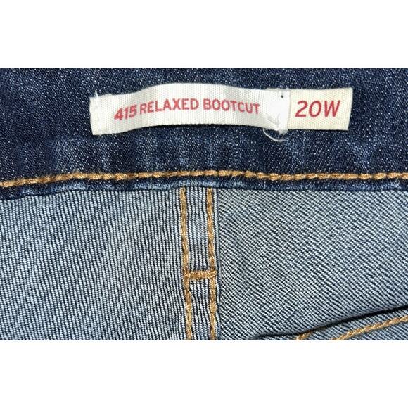 Levi's 415 Relaxed Fit Bootcut Dark Wash Jeans 20W - Picture 5 of 7